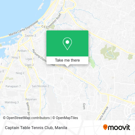 Captain Table Tennis Club map