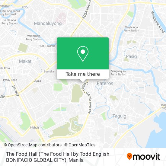 The Food Hall (The Food Hall by Todd English BONIFACIO GLOBAL CITY) map