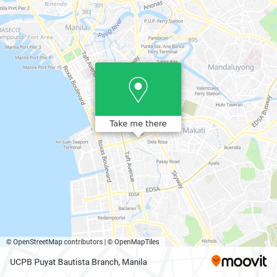 UCPB Puyat Bautista Branch map