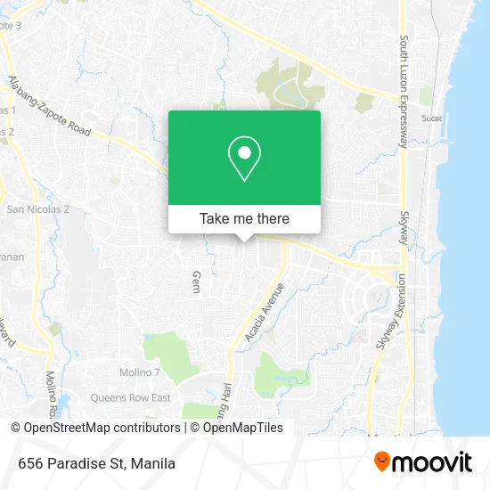 656 Paradise St map