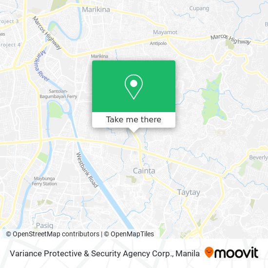Variance Protective & Security Agency Corp. map