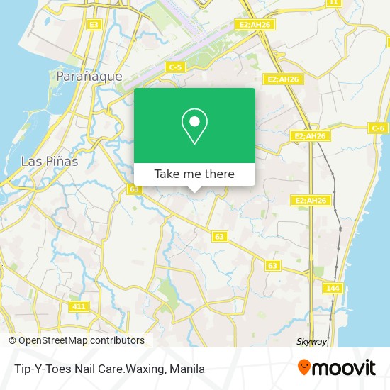 Tip-Y-Toes Nail Care.Waxing map