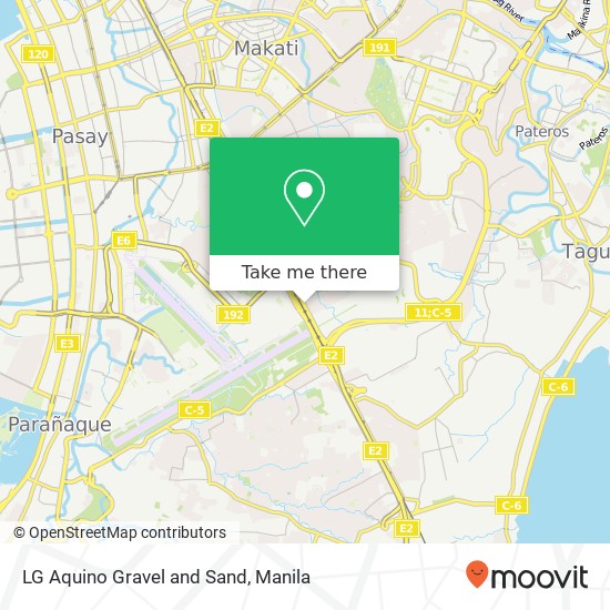 LG Aquino Gravel and Sand map