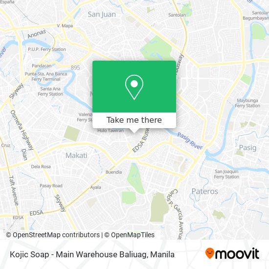 Kojic Soap - Main Warehouse Baliuag map