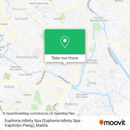 Euphoria Infinity Spa (Euphoria Infinity Spa - Kapitolyo Pasig) map