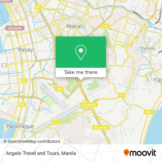 Angelo Travel and Tours map