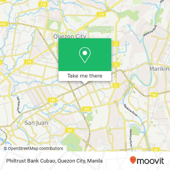 Philtrust Bank Cubao, Quezon City map