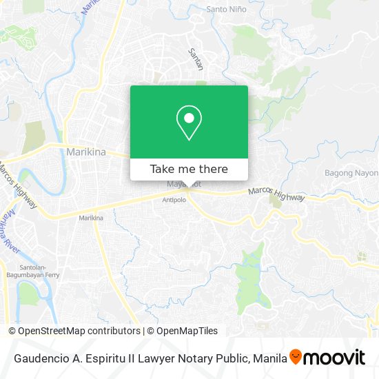 Gaudencio A. Espiritu II Lawyer Notary Public map