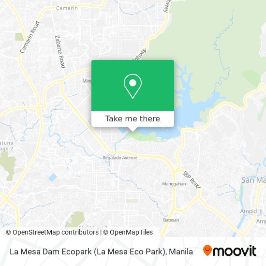 La Mesa Dam Ecopark (La Mesa Eco Park) map