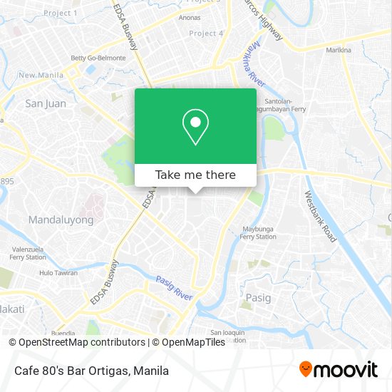 Cafe 80's Bar Ortigas map