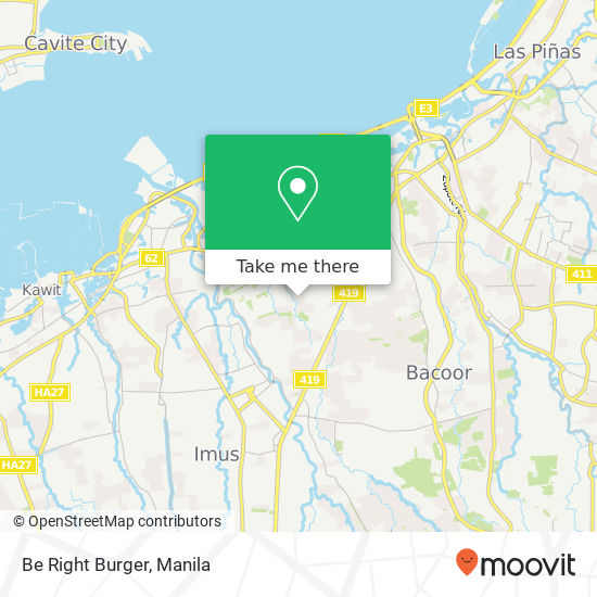 Be Right Burger map