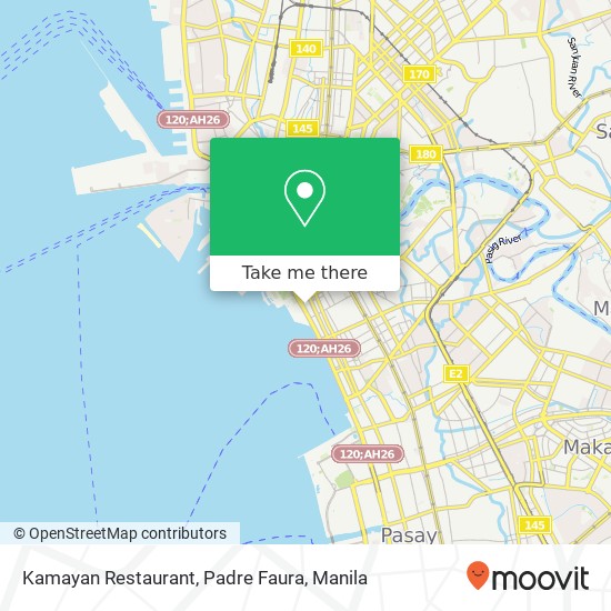 Kamayan Restaurant, Padre Faura map