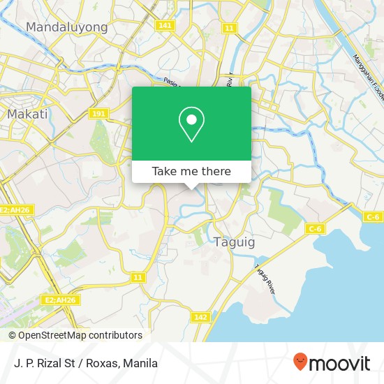 J. P. Rizal St / Roxas map