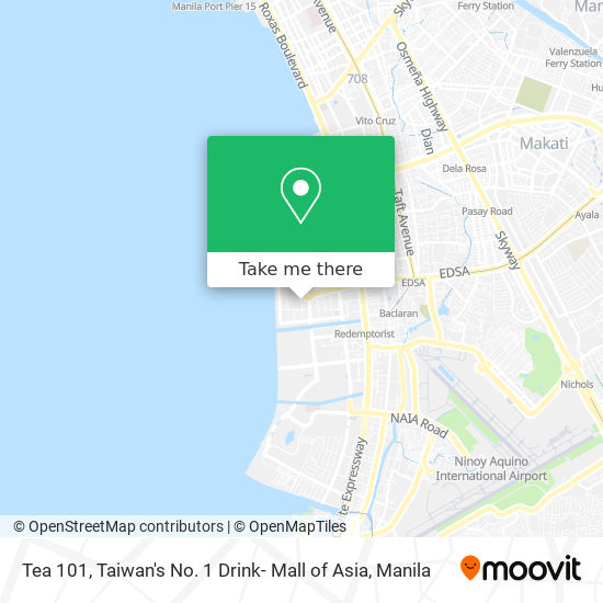 Tea 101, Taiwan's No. 1 Drink- Mall of Asia map