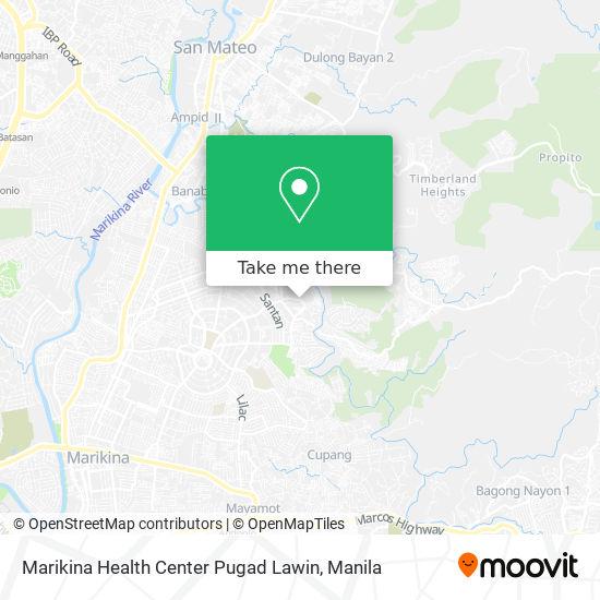 Marikina Health Center Pugad Lawin map