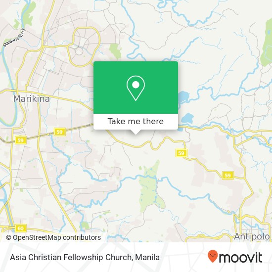 Asia Christian Fellowship Church map