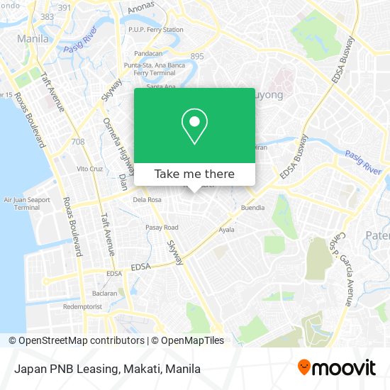 Japan PNB Leasing, Makati map