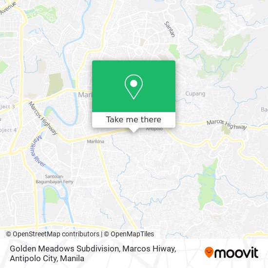 Golden Meadows Subdivision, Marcos Hiway, Antipolo City map