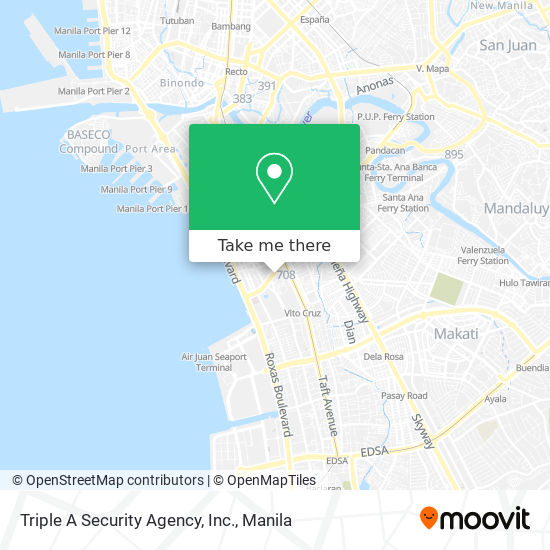 Triple A Security Agency, Inc. map