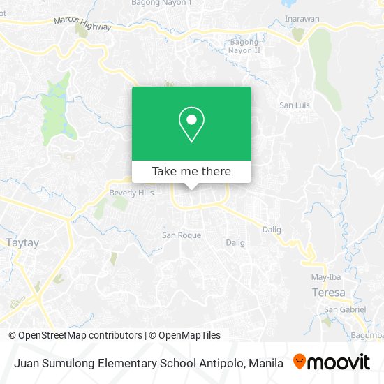 Juan Sumulong Elementary School Antipolo map
