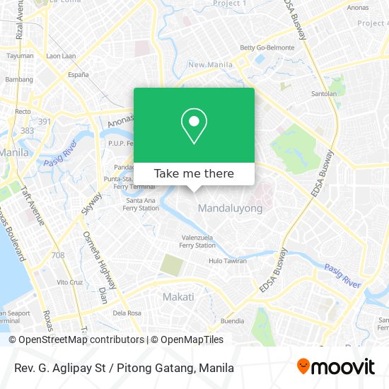Rev. G. Aglipay St / Pitong Gatang map