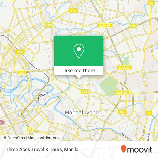 Three Aces Travel & Tours map