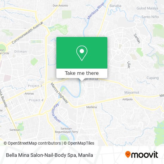 Bella Mina Salon-Nail-Body Spa map
