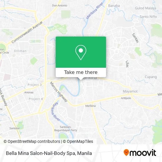 Bella Mina Salon-Nail-Body Spa map