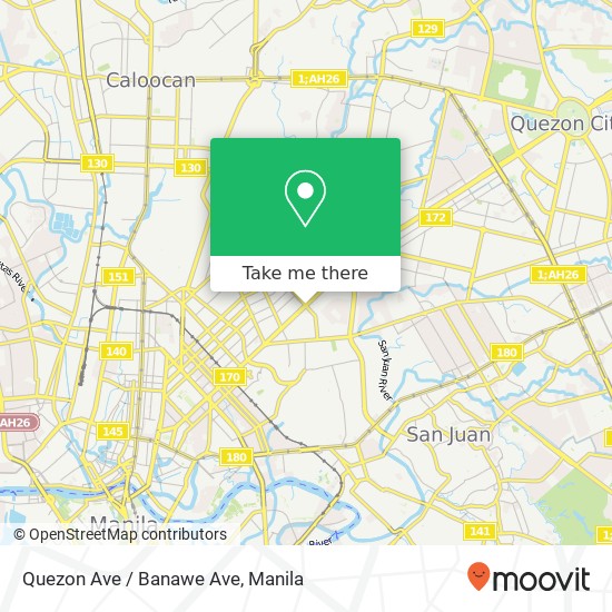 Quezon Ave / Banawe Ave map