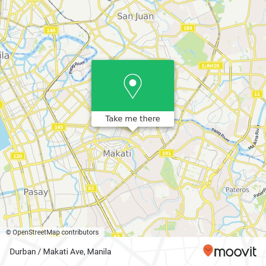 Durban / Makati Ave map