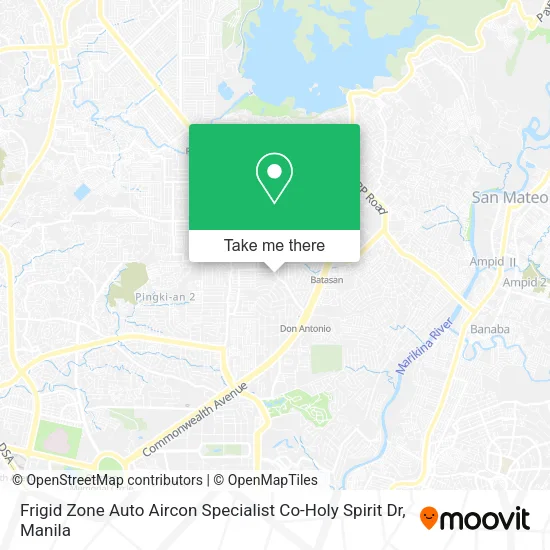 Frigid Zone Auto Aircon Specialist Co-Holy Spirit Dr map