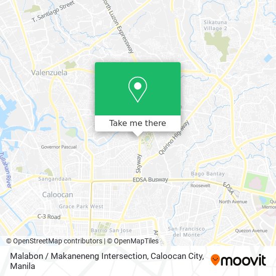 Malabon / Makaneneng Intersection, Caloocan City map