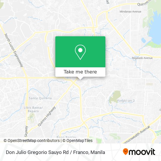 Don Julio Gregorio Sauyo Rd / Franco map