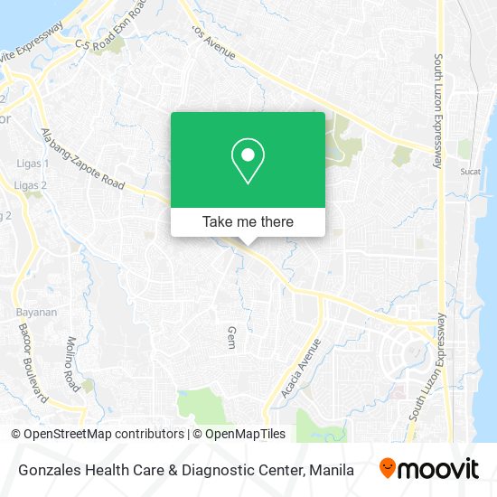 Gonzales Health Care & Diagnostic Center map