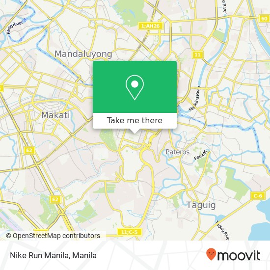 Nike Run Manila map