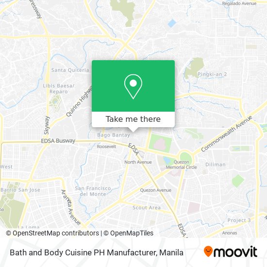 Bath and Body Cuisine PH Manufacturer map