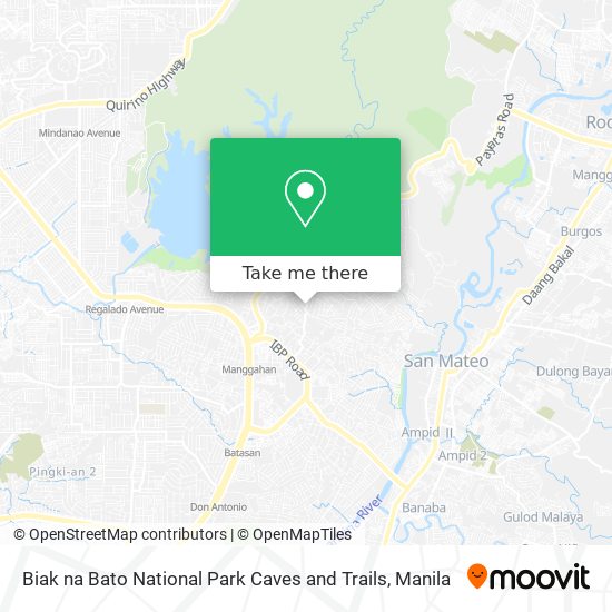 Biak na Bato National Park Caves and Trails map