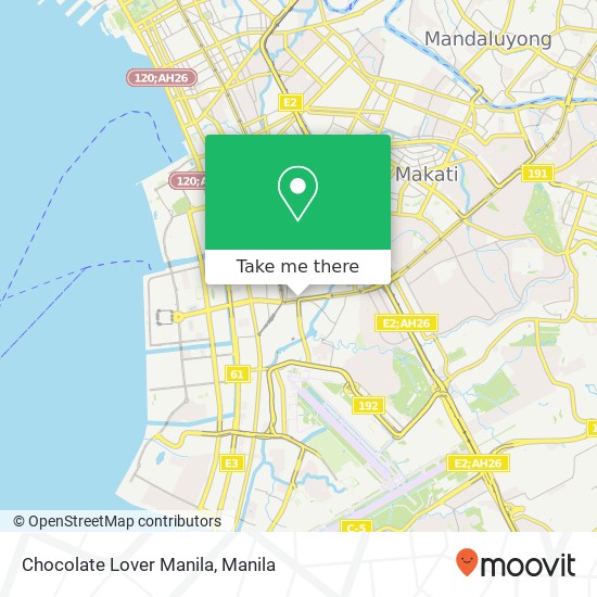 Chocolate Lover Manila map