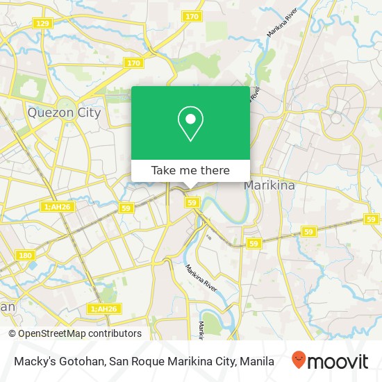 Macky's Gotohan, San Roque Marikina City map