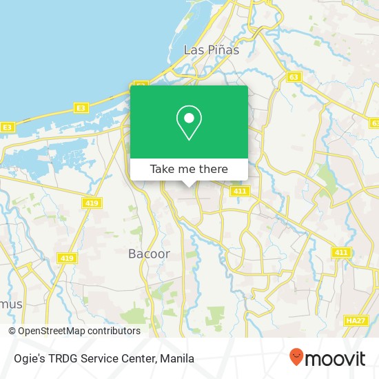 Ogie's TRDG Service Center map