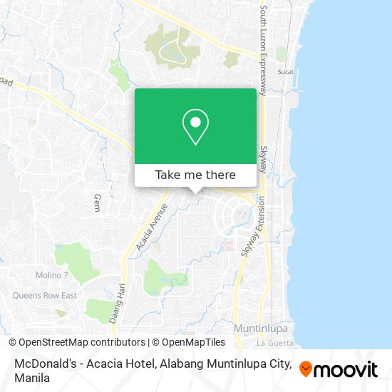 McDonald's - Acacia Hotel, Alabang Muntinlupa City map