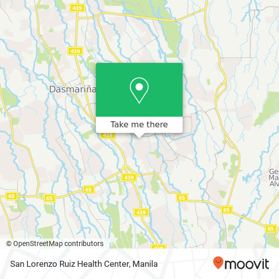 San Lorenzo Ruiz Health Center map