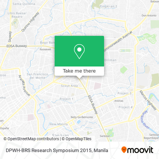 DPWH-BRS Research Symposium 2015 map