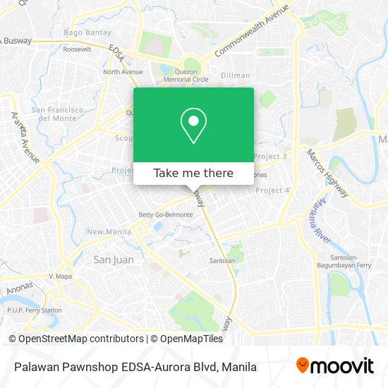 Palawan Pawnshop EDSA-Aurora Blvd map