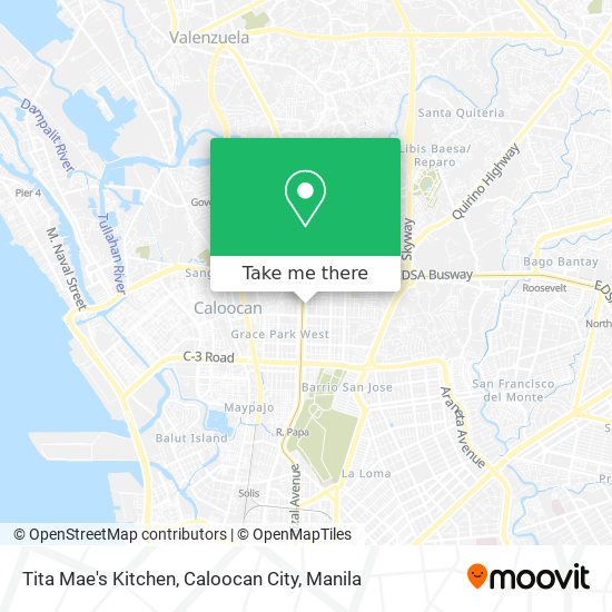 Tita Mae's Kitchen, Caloocan City map
