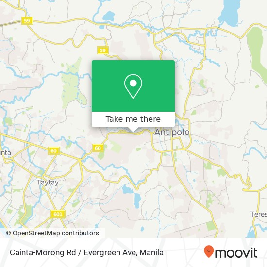 Cainta-Morong Rd / Evergreen Ave map