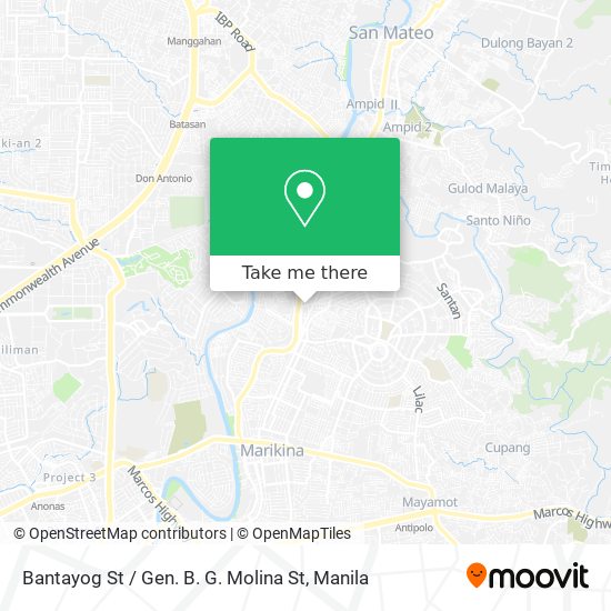Bantayog St / Gen. B. G. Molina St map