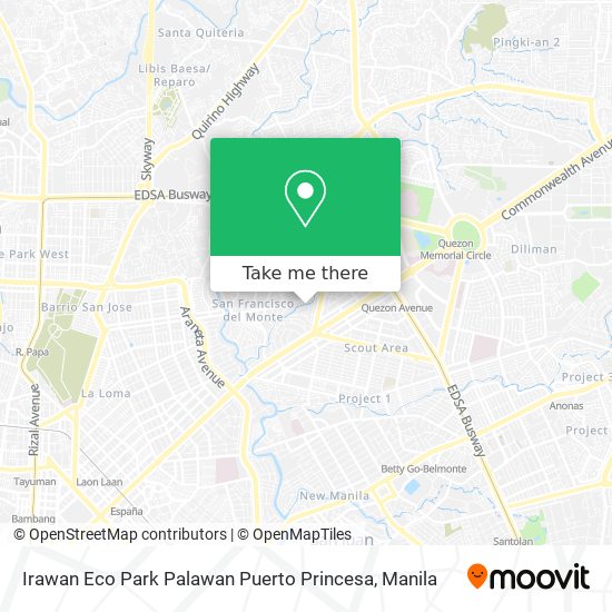 Irawan Eco Park Palawan Puerto Princesa map