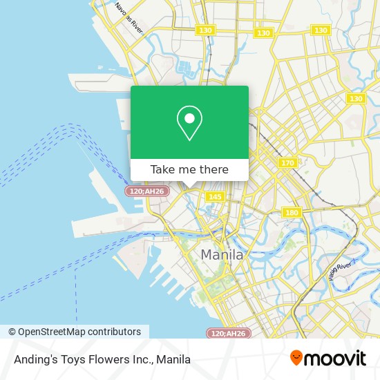 Anding's Toys Flowers Inc. map
