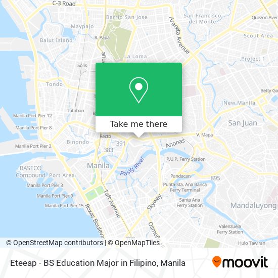 Eteeap - BS Education Major in Filipino map